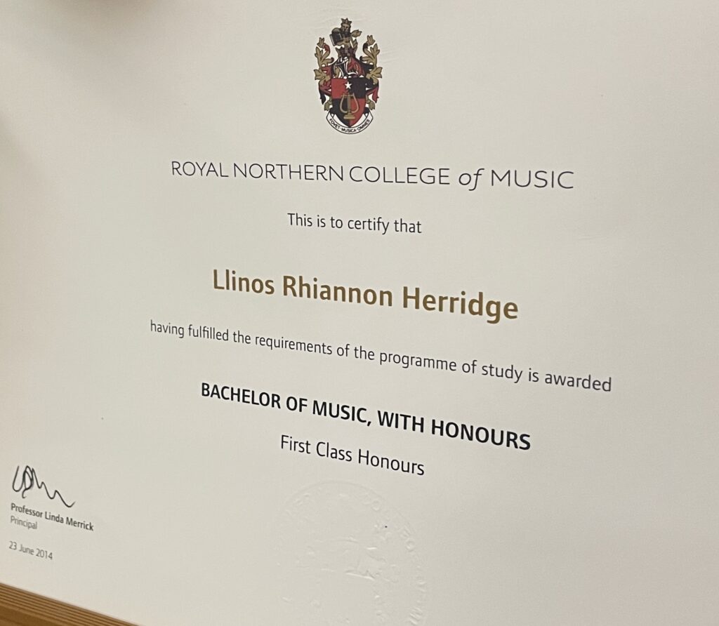 RNCM Degree Certificate